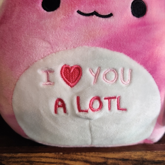 Squishmallows Pink Axolotl Plush Valentine's Day I Love You Alotl Nwt 7" Aleka - Picture 6 of 6